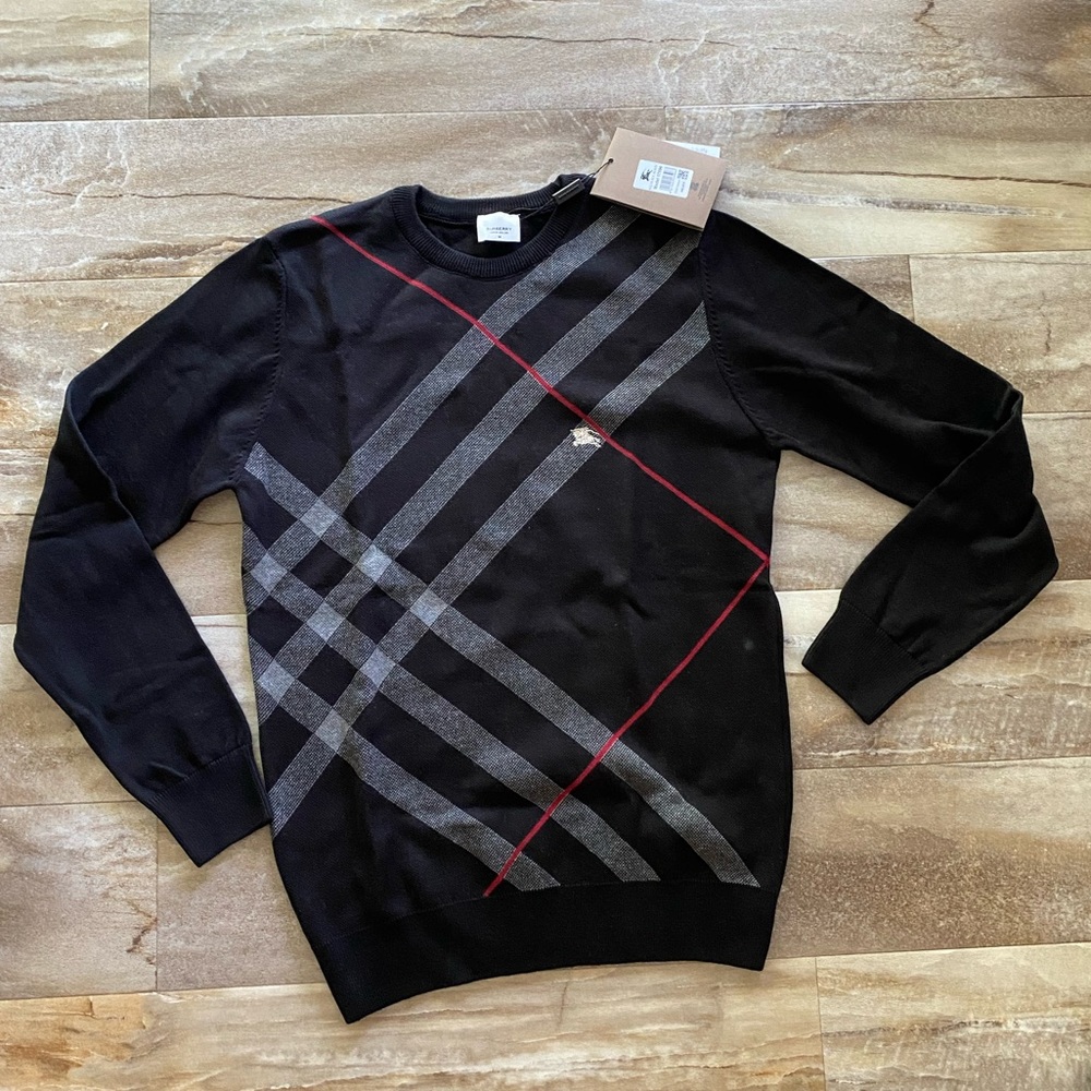 NWT Authentic Burberry London Mens Long Sleeve Sweater Size M